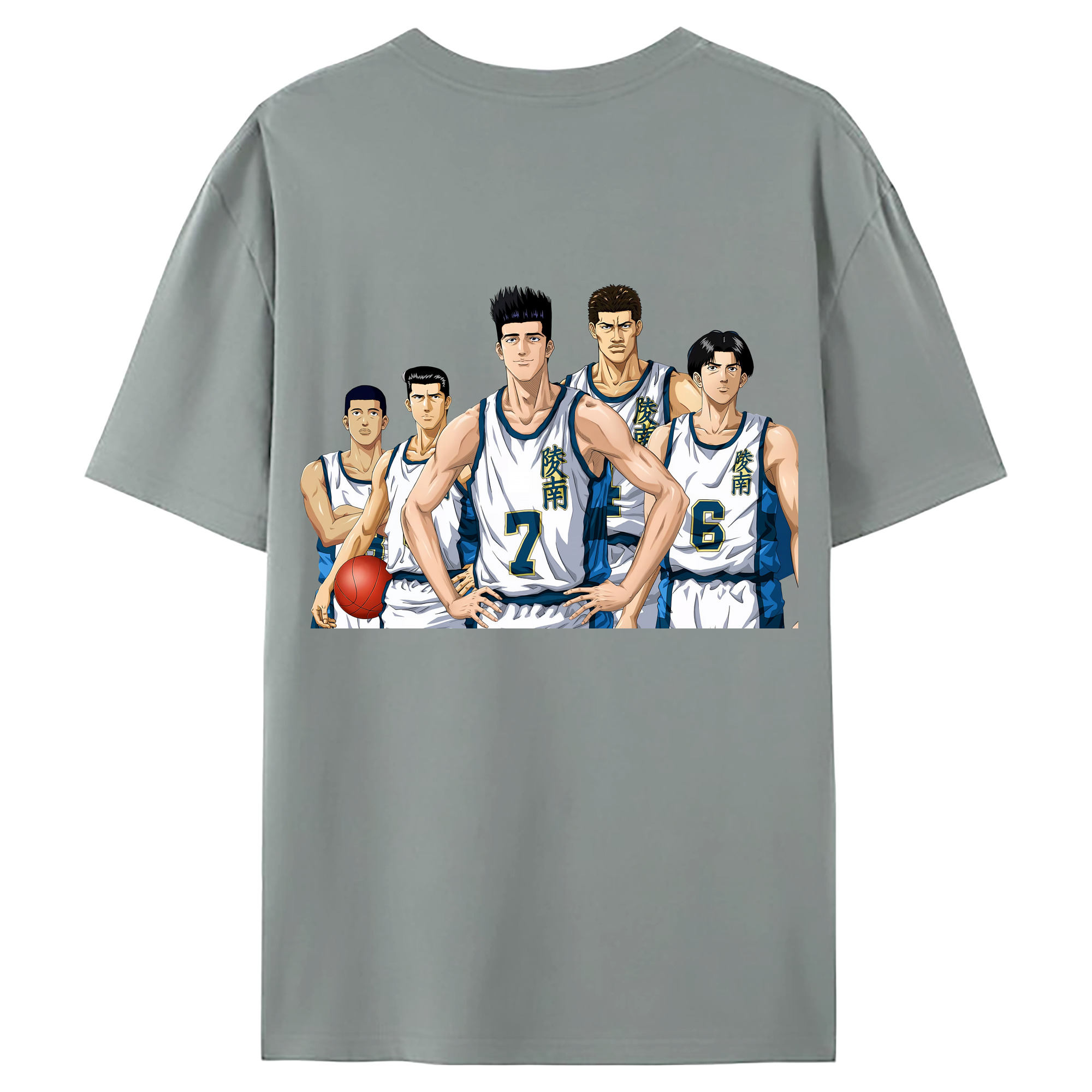 （画像用） SLAM DUNK／スラムダンク 綿100％ メンズ半袖Tシャツ（バックプリント） 通気性